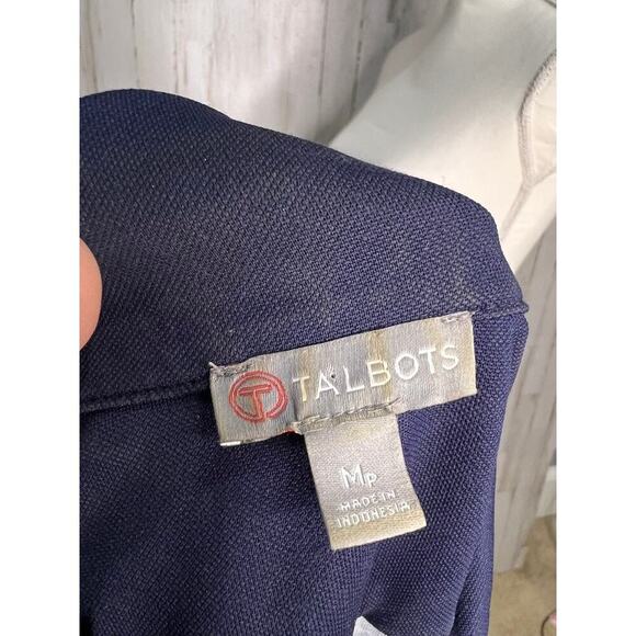 Talbots Petites Sleeveless Geometric Blue Knee-Length Dress‎ Size Medium - Picture 6 of 6